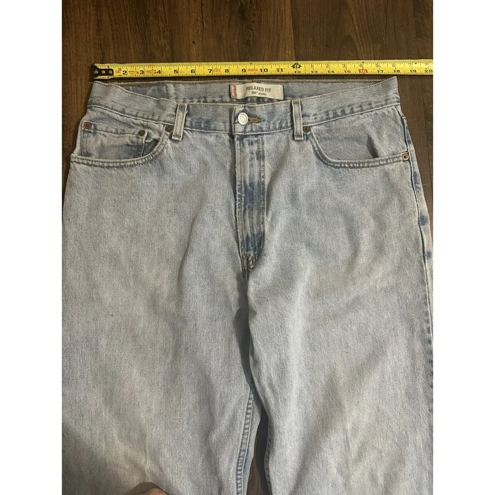 Levi's 550 Jeans Mens 36x32 Faded Wash Denim Relaxed Fit Straight Leg Classic
